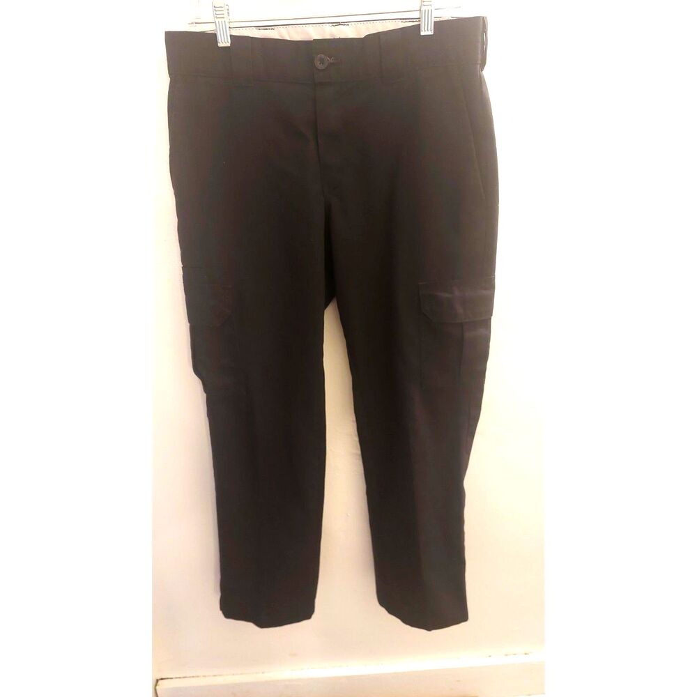Dickies Flex Cargo Work Pants Mens 34x29 Black Utility Workwear Carpenter Pants
